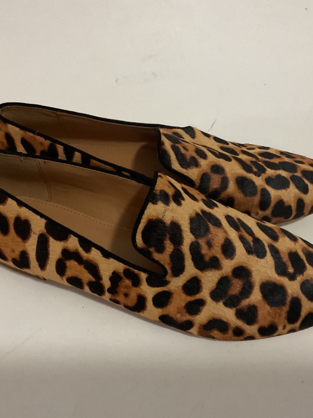 J. Crew NWOT Leopard Print Calf Hair Loafers, Size 7.5 - Picture 3 of 6